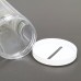 FixtureDisplays® Large Clear Coin Bank Jar Clear Plastic donation jar 3.3x11.8